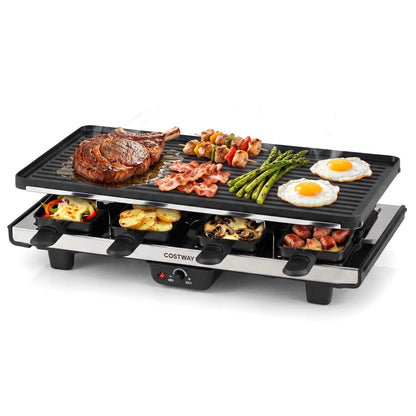 Raclette Grill With Reversible Nonstick Griddle 8