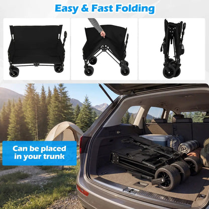 2 in 1 Wagon Bench Seat Collapsible Beach Cart
