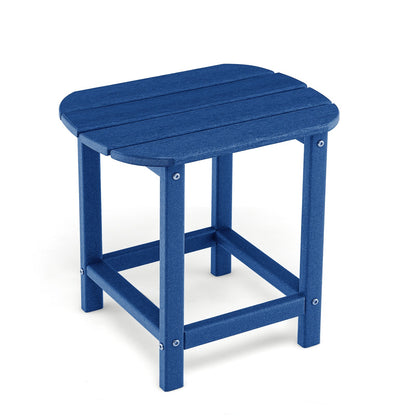 Mesa auxiliar Adirondack de 2 piezas y 18 pulgadas para patio y jardín - Azul marino