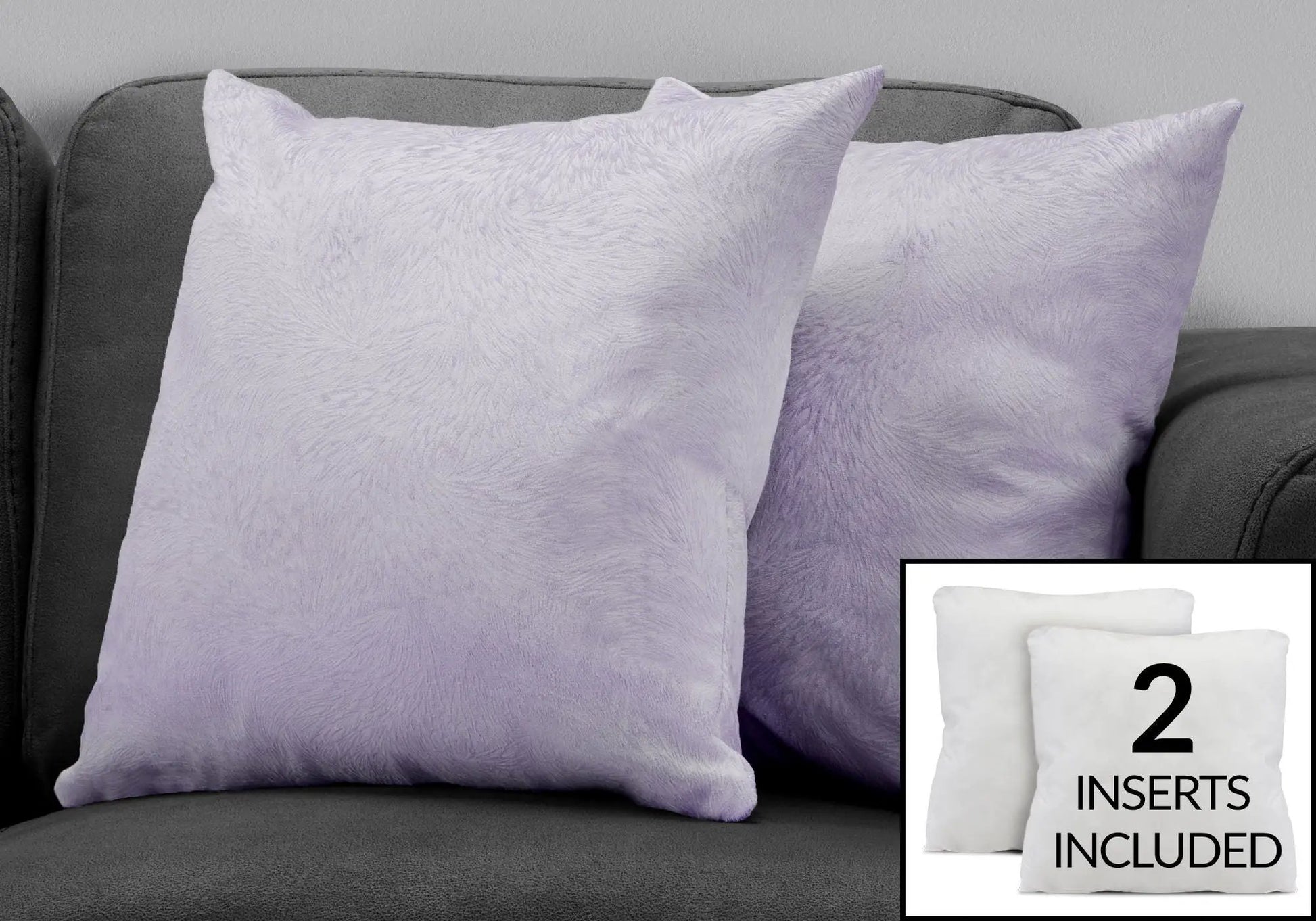 2 square lavender decorative throw pillows with inserts Unique Piece Furniture on Tampa Home & Garden Store