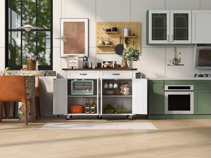 Large Farmhouse Kitchen Island and Power Outlet