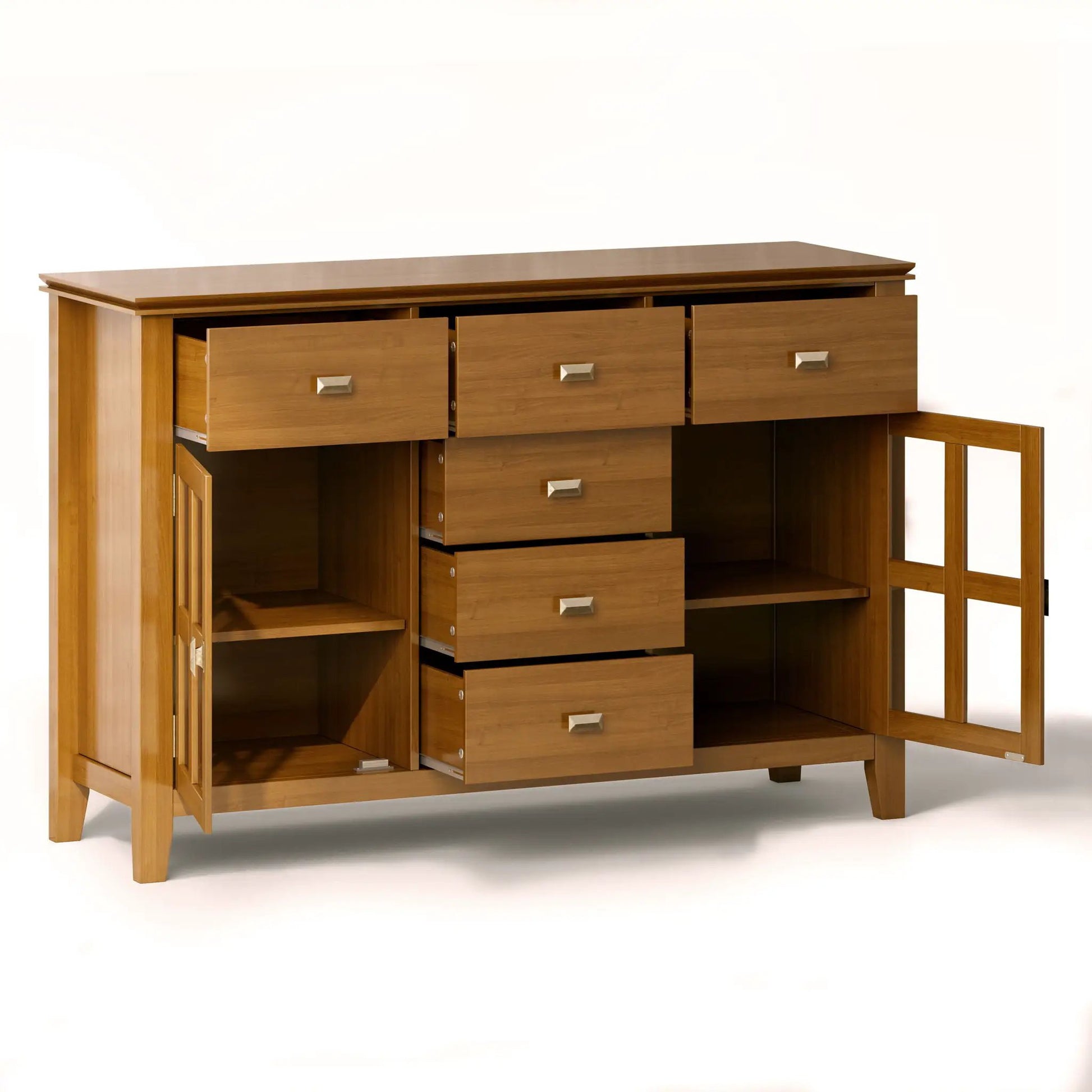Artisan Handcrafted Sideboard Buffet by Unique Piece Furniture in warm wood with drawers on Tampa Home & Garden Store