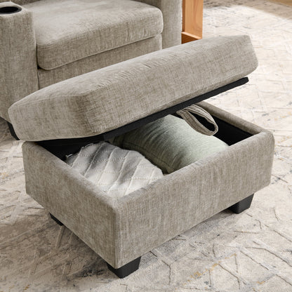 Brown Single Sofa Recliner and Manual Backrest