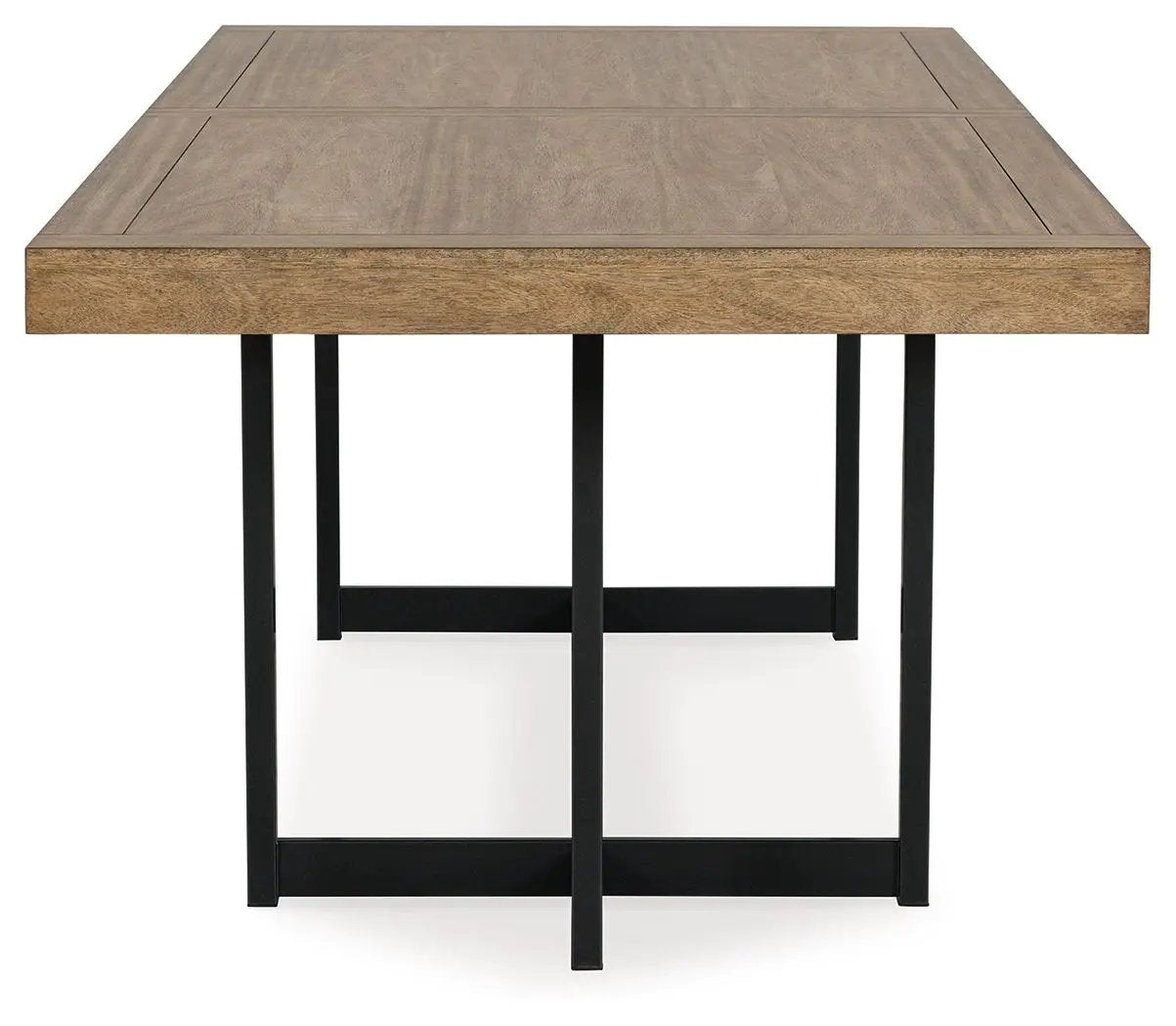 Tomtyn dining room set table with wood top and black metal legs by Unique Piece Furniture on Tampa Home & Garden Store