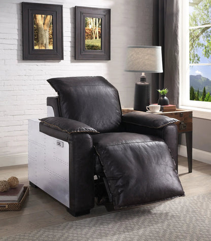 Misezon top grain leather power motion recliner dark brown by Unique Piece Furniture on Tampa Home & Garden Store
