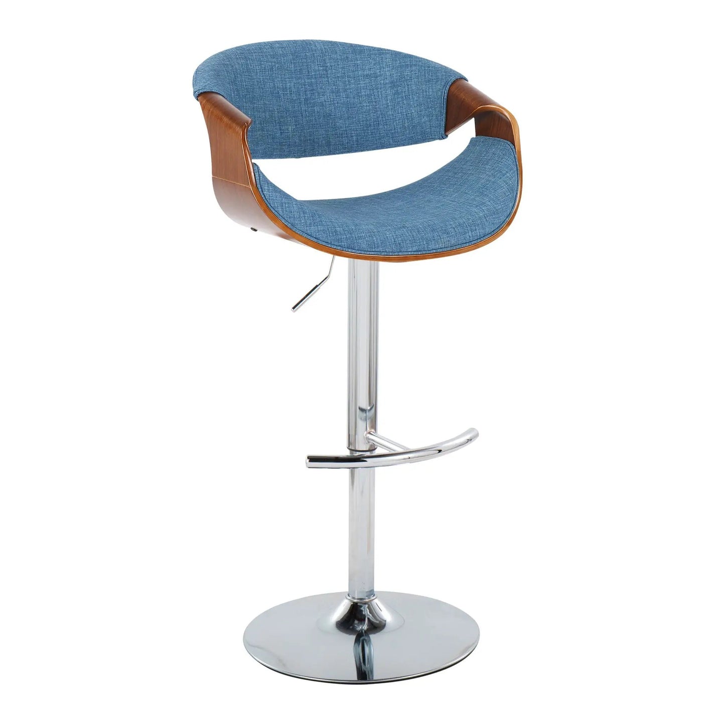 Curvo Mid Century Barstool with Swivel Seat