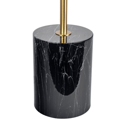 Nova Hydro table lamp base in black marble with white veining and gold stem on Tampa Home & Garden Store