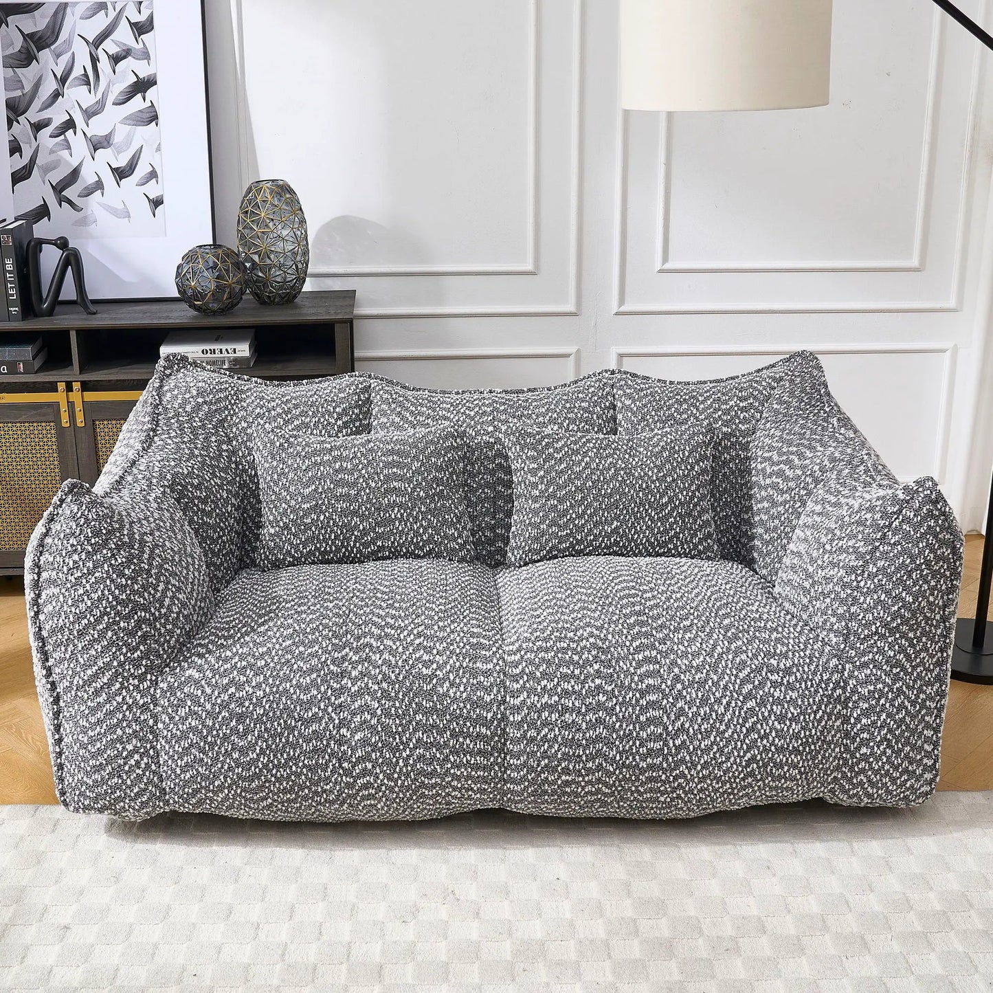 Comfortable Dual Beanbag Chair and Foam Core