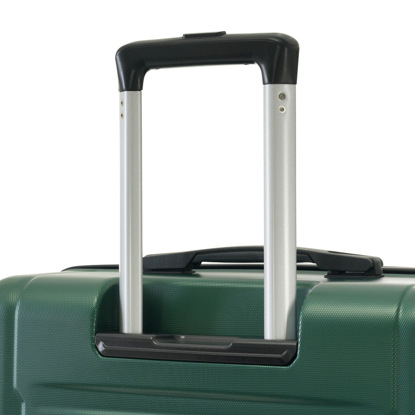 2 Piece Luggage Set with silver telescoping handles over green ABS suitcases on Tampa Home & Garden Store