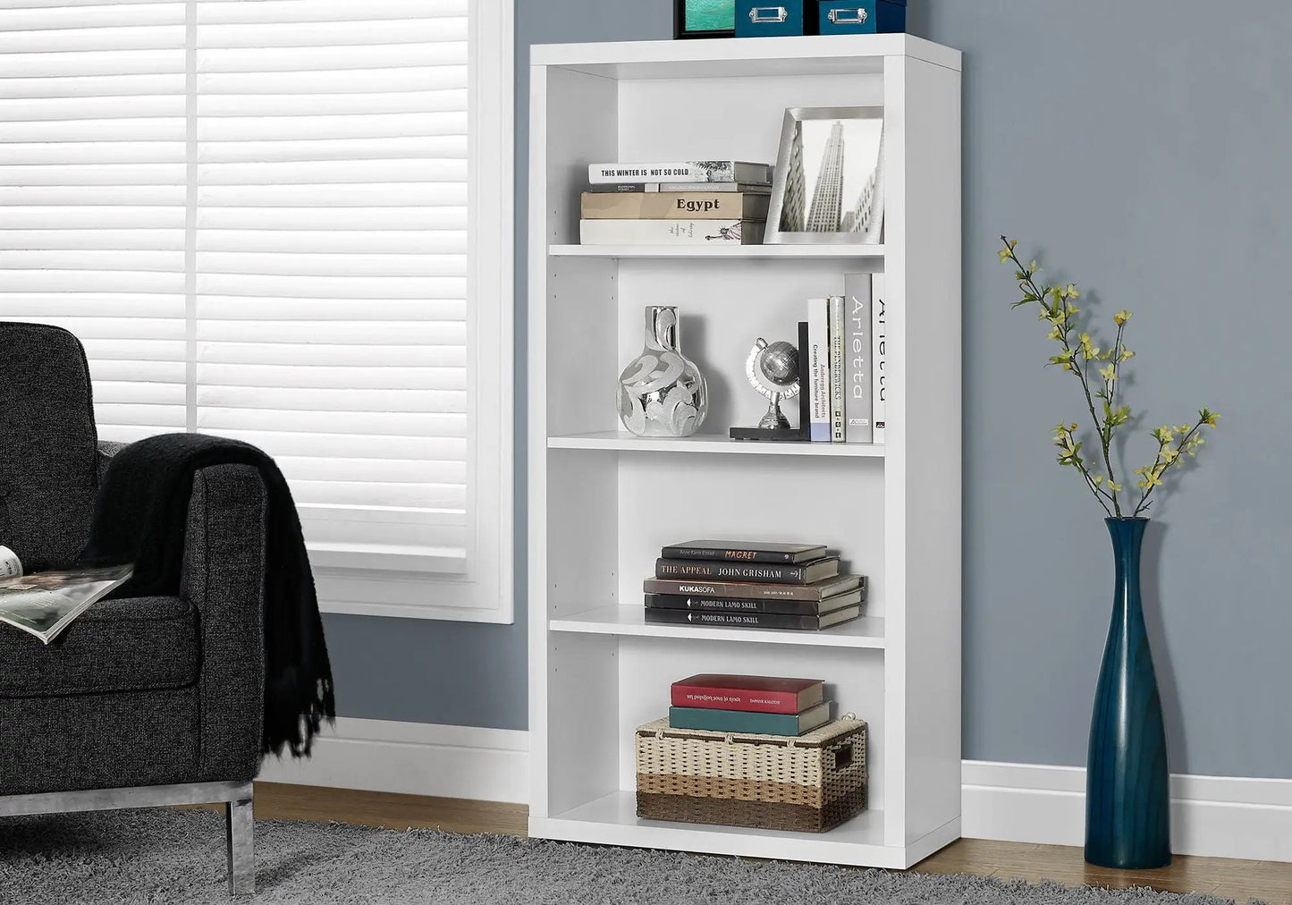 Five Tier Office Bookshelf and Bookcase Etagere