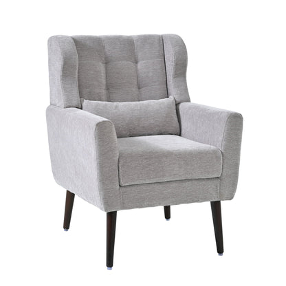 Modern Padded Accent Chair and Extra Pillow