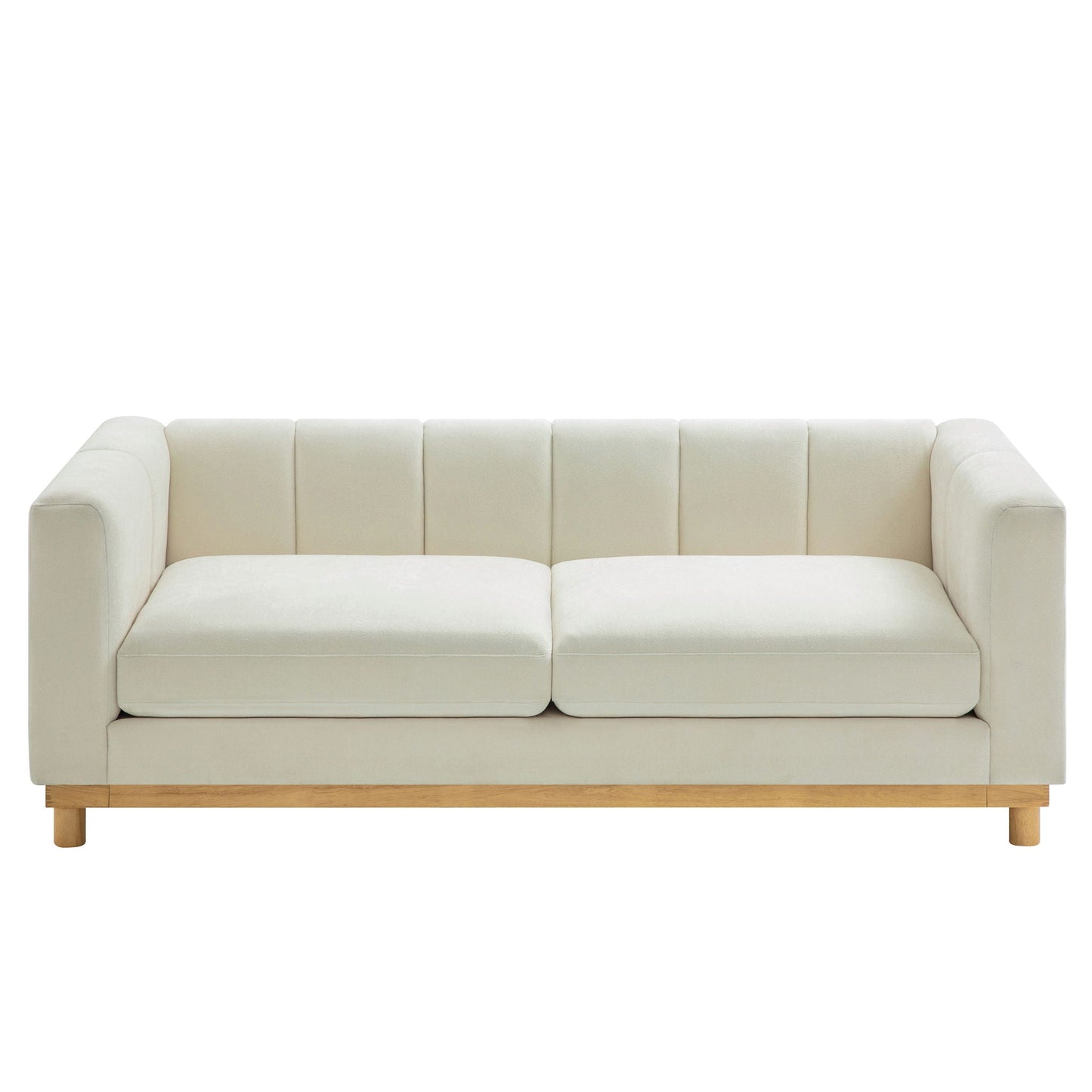 Soft Loveseat Sofa for Living Room cream upholstery HouseOfZazla stationary loveseat on Tampa Home & Garden Store