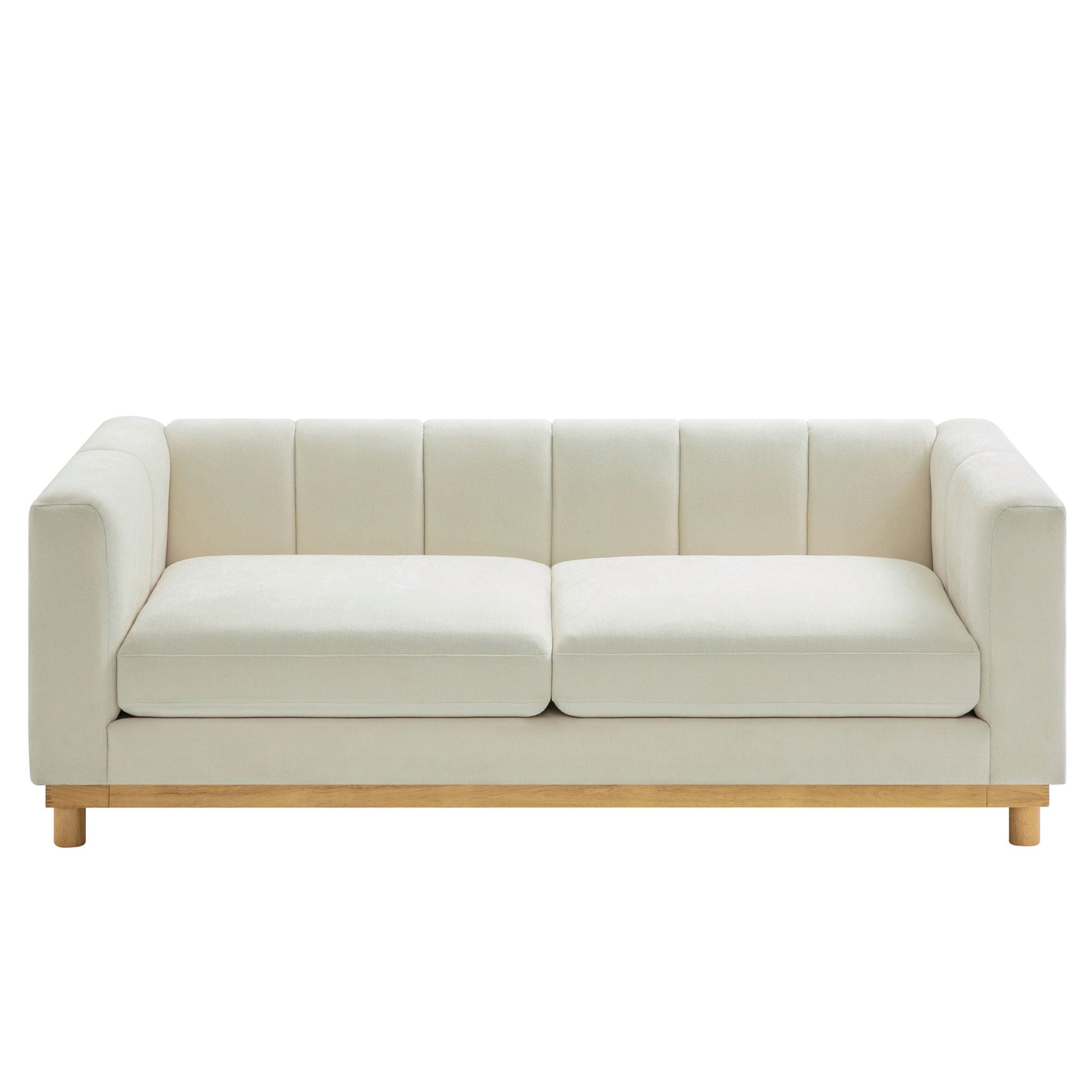 Soft Loveseat Sofa for Living Room cream upholstery HouseOfZazla stationary loveseat on Tampa Home & Garden Store