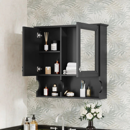 Wall Mounted Mirror Medicine Cabinet with Doors
