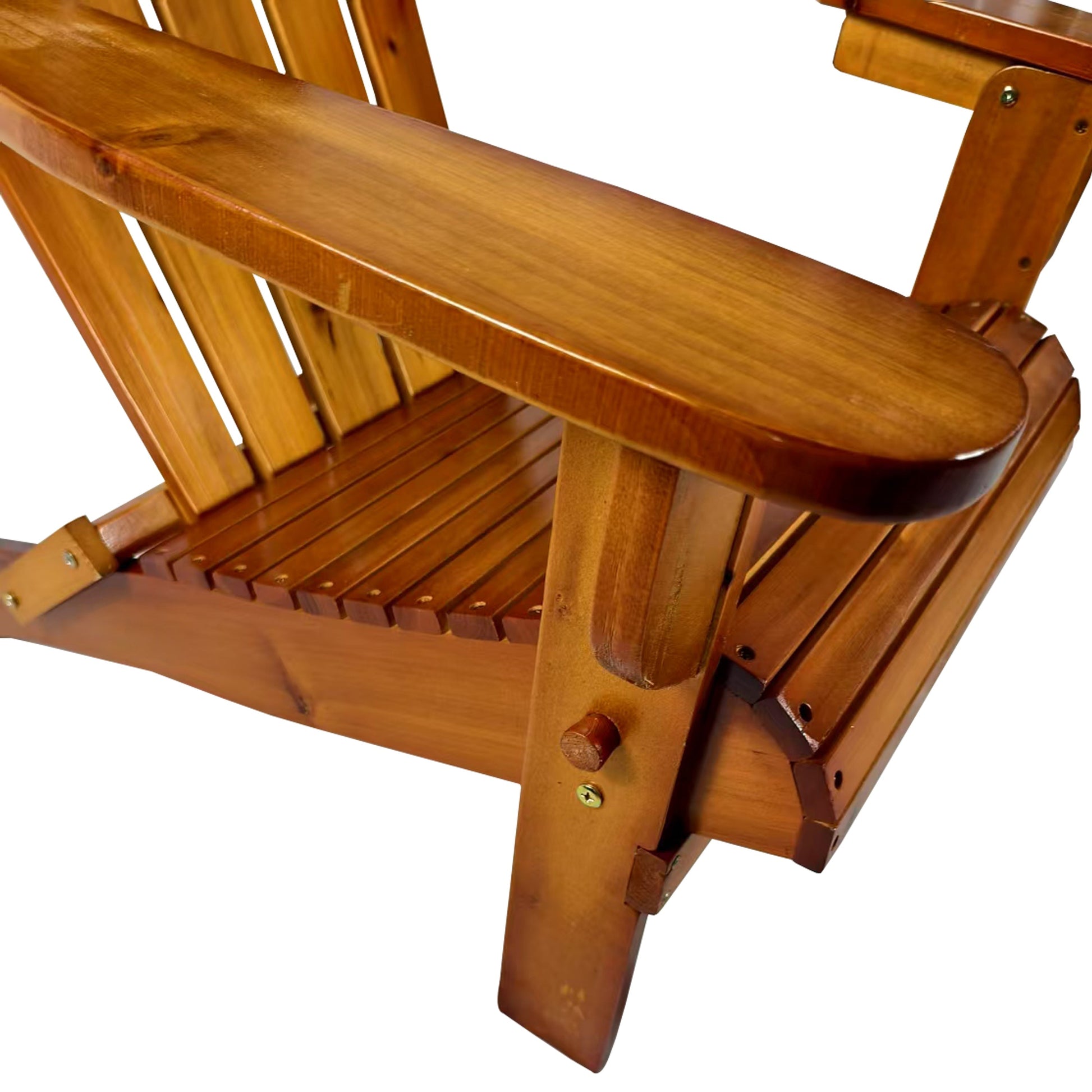 Foldable solid wood Adirondack chair oak finish by HouseOfZazla, outdoor furniture on Tampa Home & Garden Store