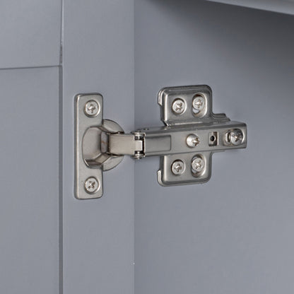 K&K Kitchen Island tilt-out trash can cabinet interior with gray metal hardware on Tampa Home & Garden Store