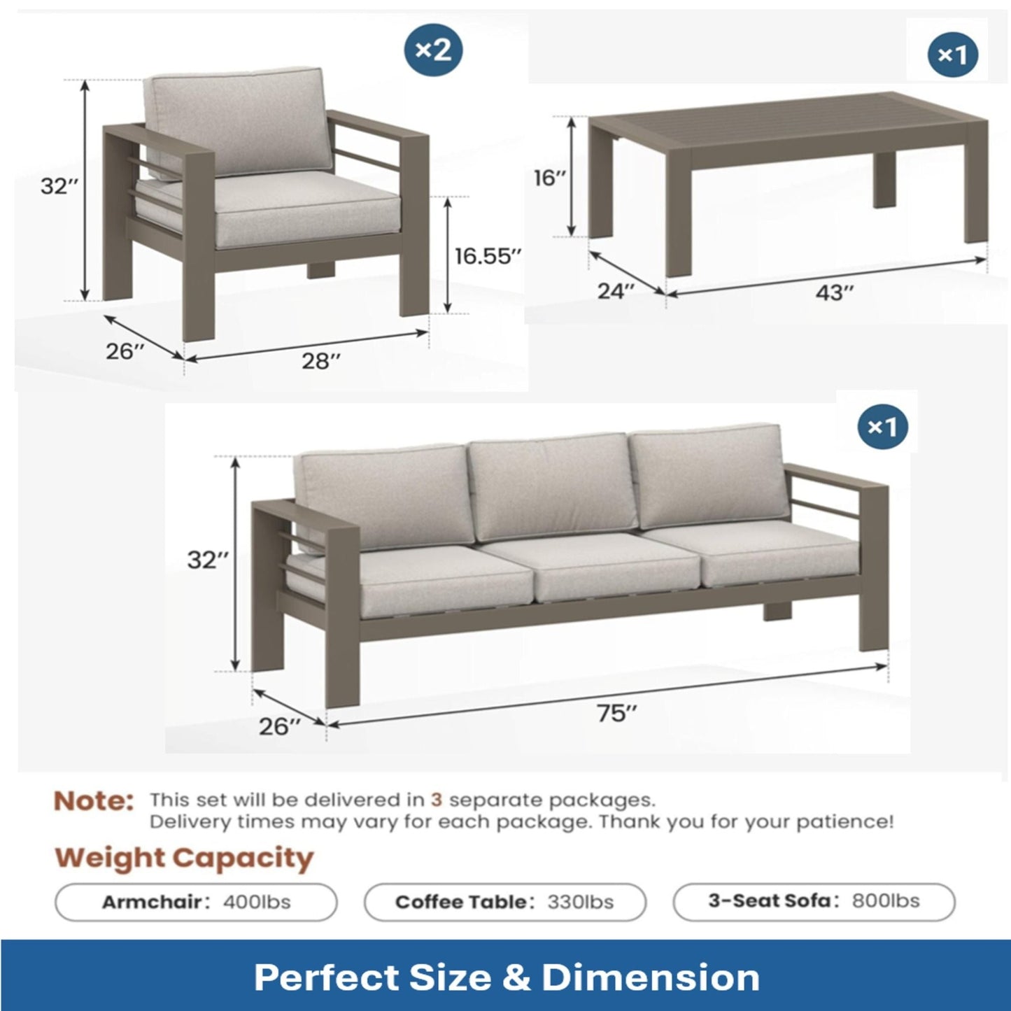 Heavy Duty Patio Set And The Thick Soft Cushions