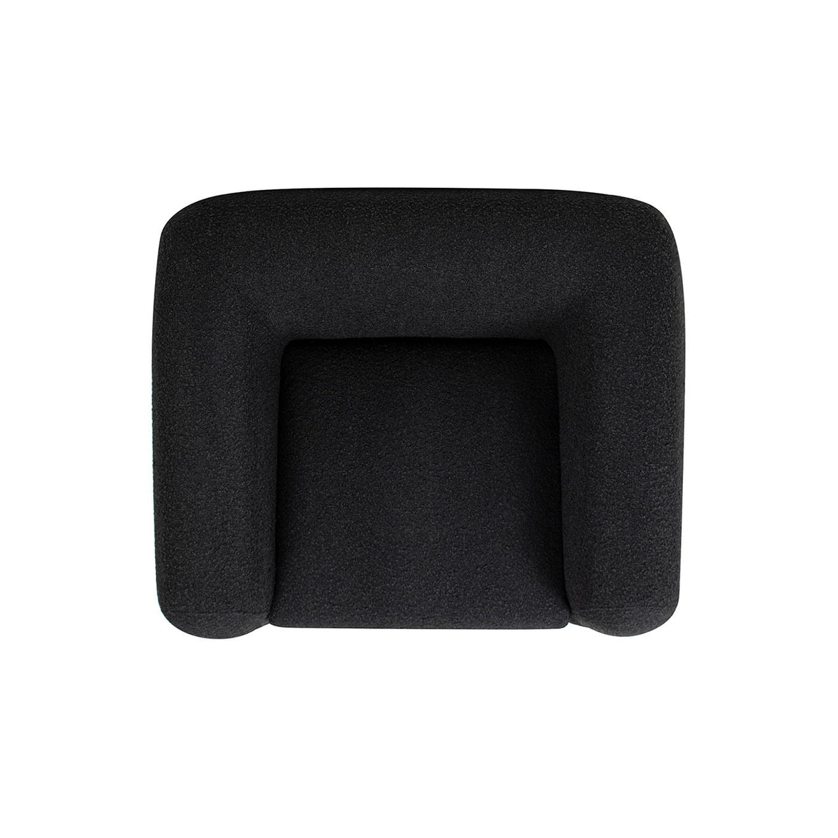 Sherpa Arm Chair with Removable Cushion black upholstery, compact rounded arms on Tampa Home & Garden Store