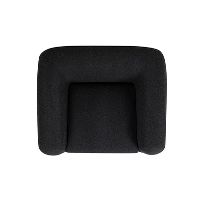 Sherpa Arm Chair with Removable Cushion black upholstery, compact rounded arms on Tampa Home & Garden Store