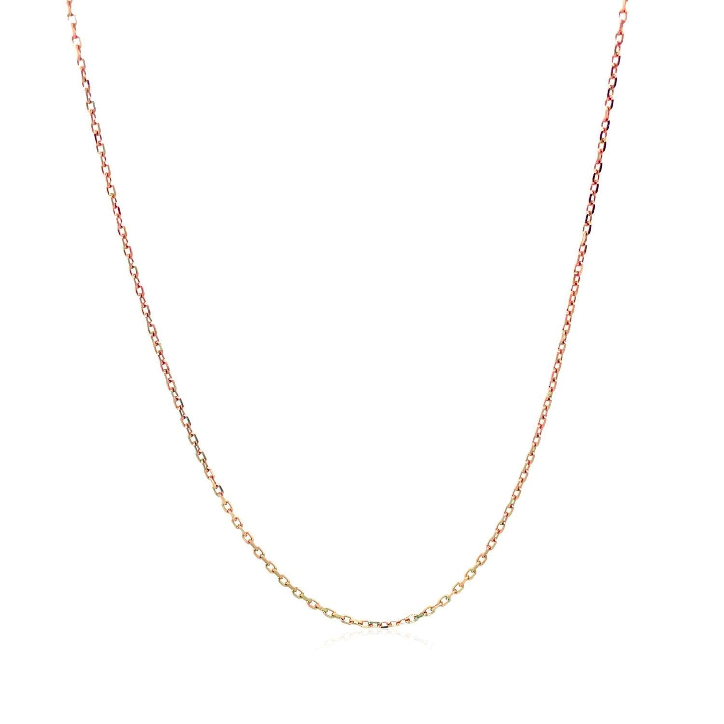 Diamond Cut Cable Link Chain Necklace 0.8 mm Rose Gold Bids.com on Tampa Home & Garden Store