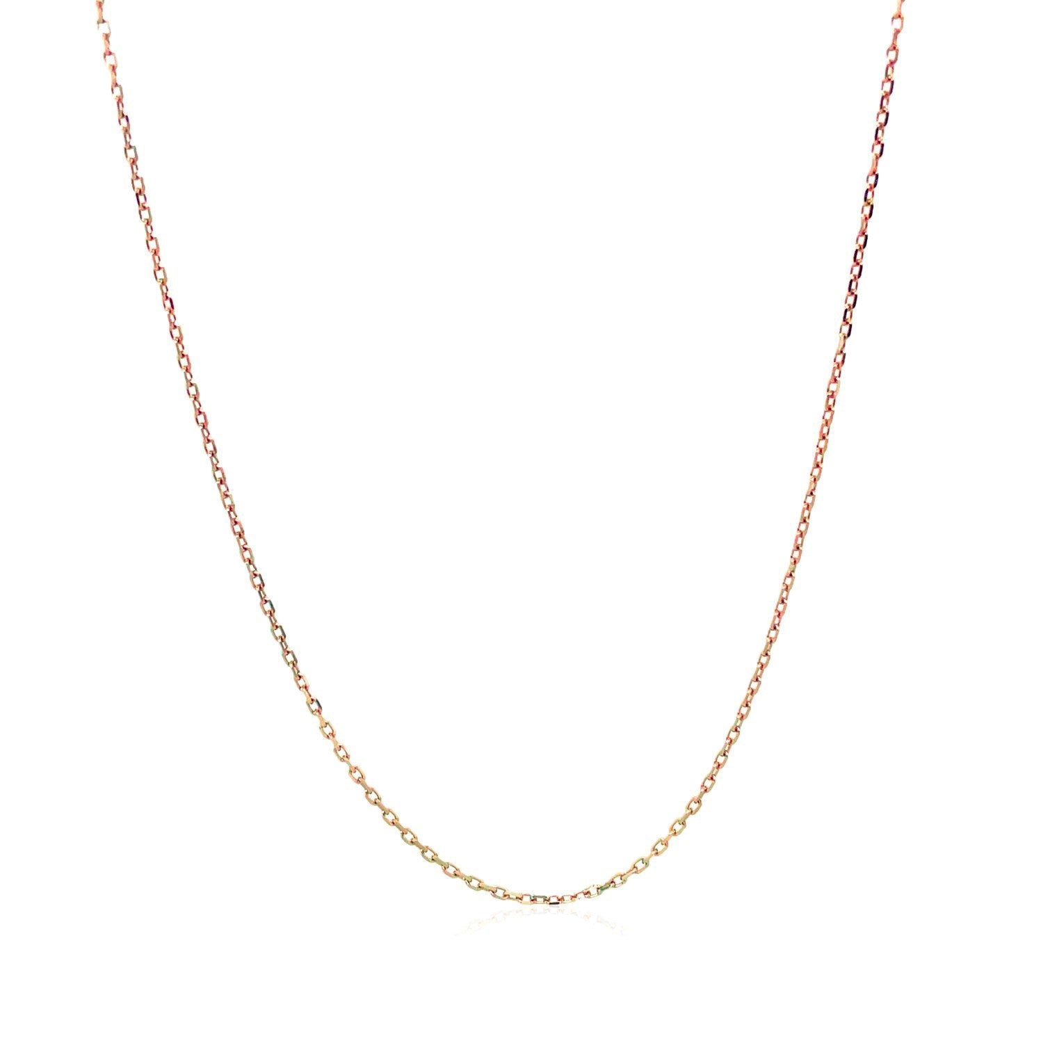 Diamond Cut Cable Link Chain Necklace 0.8 mm Rose Gold Bids.com on Tampa Home & Garden Store