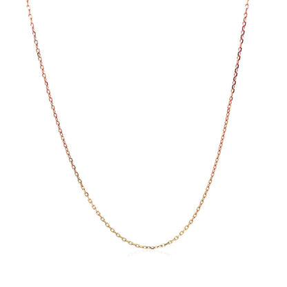 Diamond Cut Cable Link Chain Necklace 0.8 mm Rose Gold Bids.com on Tampa Home & Garden Store