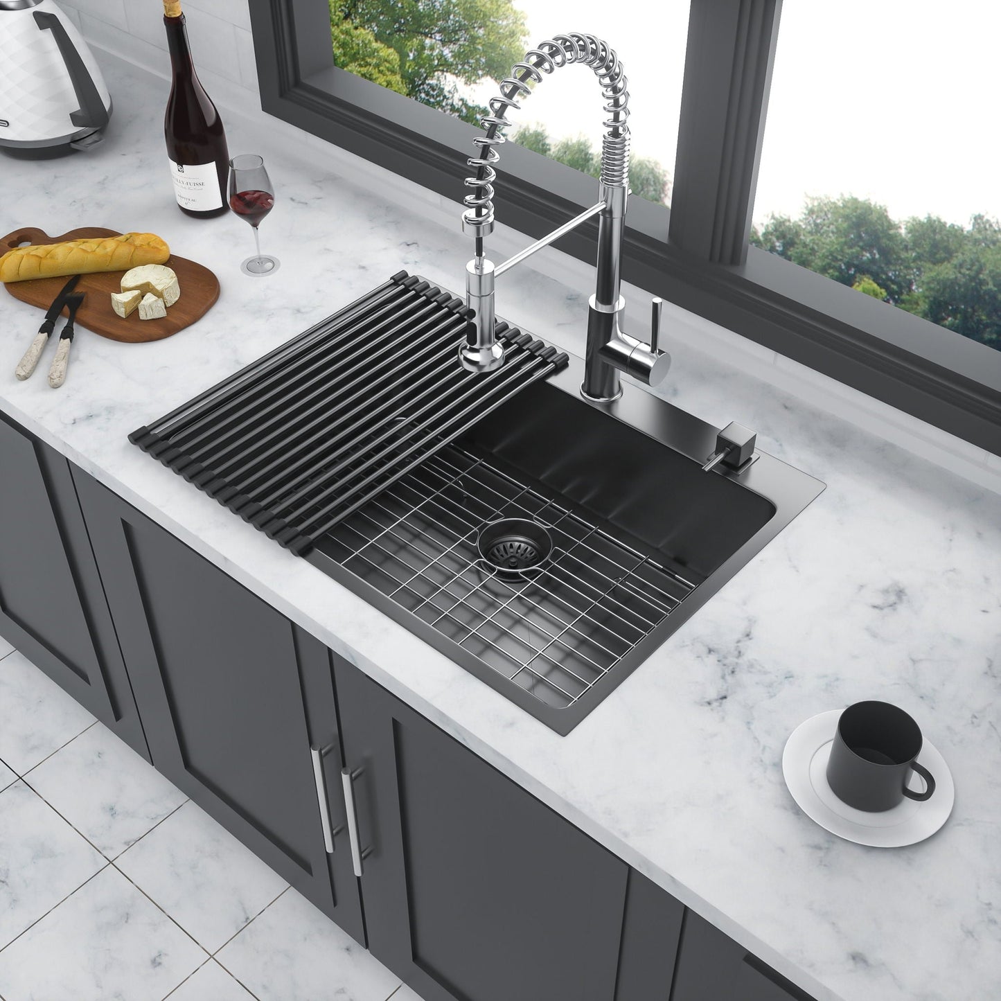 Topmount Sink 16 Gauge and Single Bowl Steel