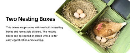 70 Automatic Wooden Chicken Coop with Solar Door