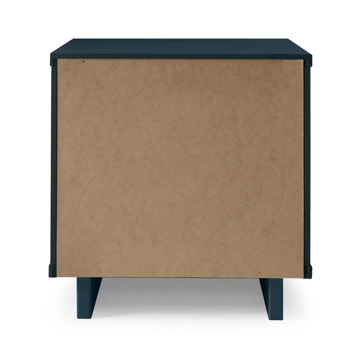 Granville nightstand blue solid wood frame with brown back panel, accent furniture on Tampa Home & Garden Store