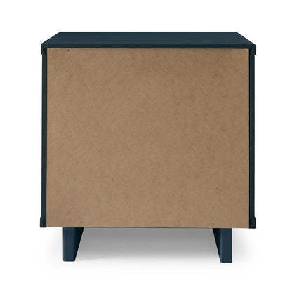 Granville nightstand blue solid wood frame with brown back panel, accent furniture on Tampa Home & Garden Store