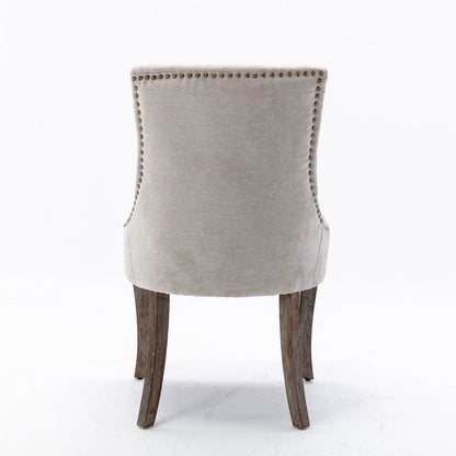 Ultra Side Dining Chair Set of 2 with Nail Heads