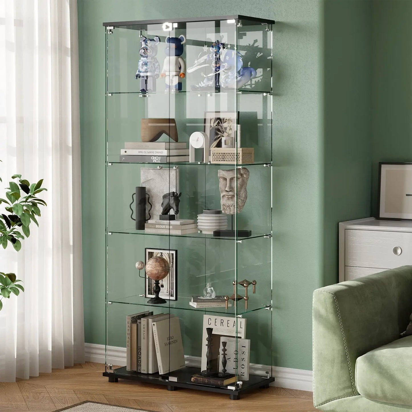 Display cabinet by Unique Piece Furniture with glass shelves, double doors and lock on Tampa Home & Garden Store