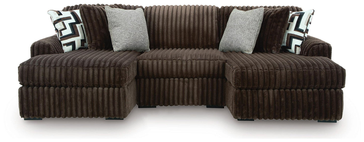 Midnight Madness Sectional and Jumbo Corduroy