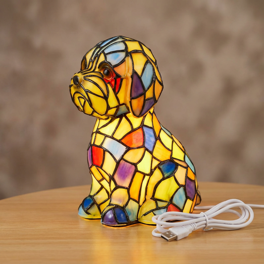 Artistic Resin Figurine Table Lamp with Warm Ambient LED Light - Tampa Home & Garden Store