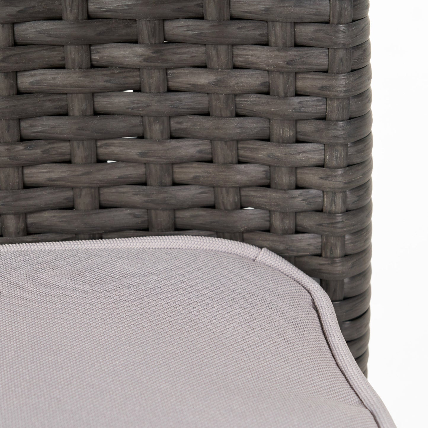 4 Outdoor PE Rattan Stack Chairs with Iron Frame