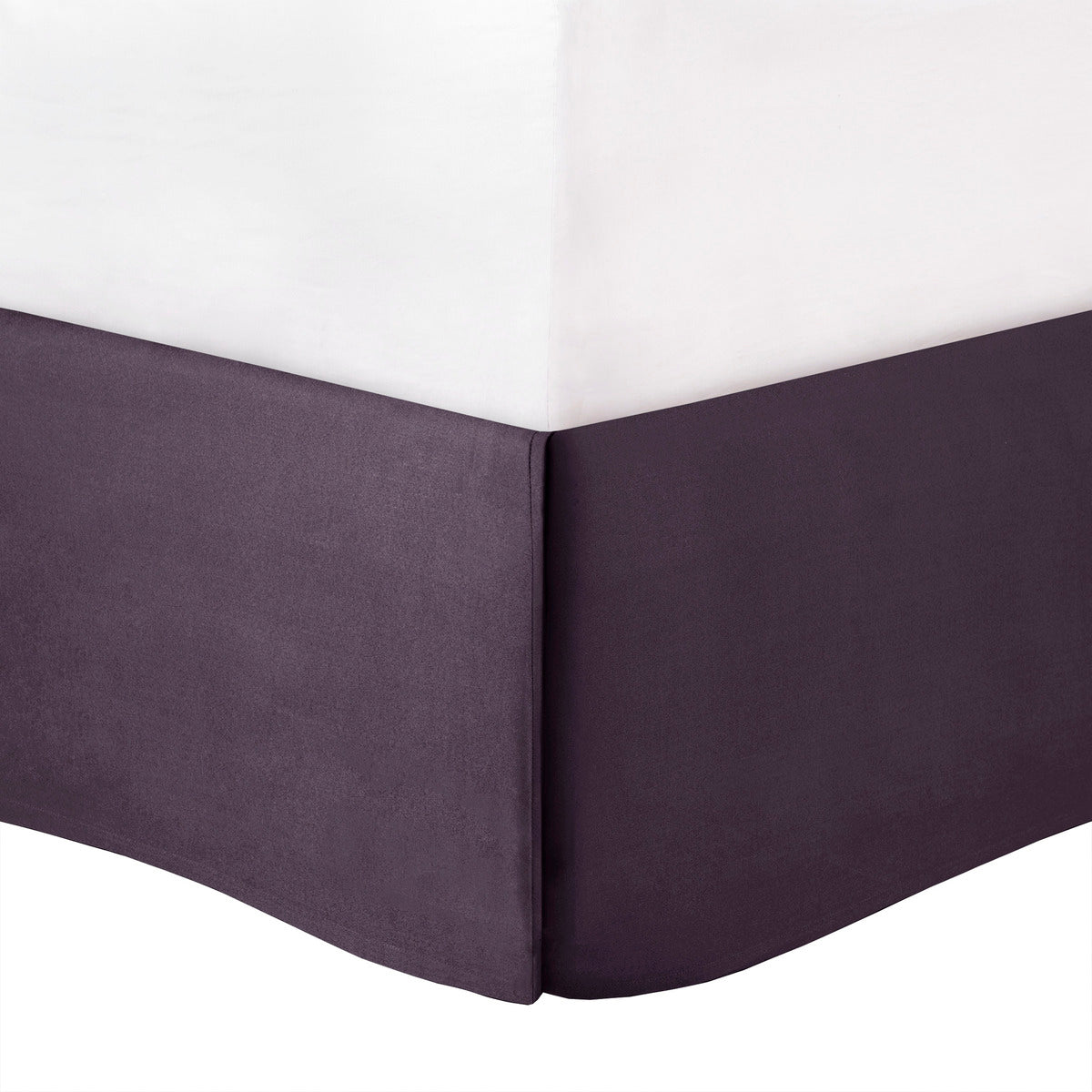 7 Piece Tufted Comforter Set Plum Queen by HouseOfZazla plum and white bedding, corner view on Tampa Home & Garden Store
