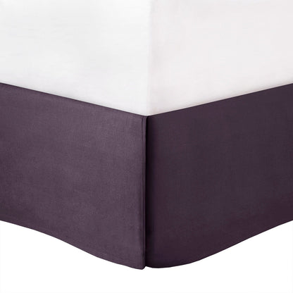 7 Piece Tufted Comforter Set Plum Queen by HouseOfZazla plum and white bedding, corner view on Tampa Home & Garden Store