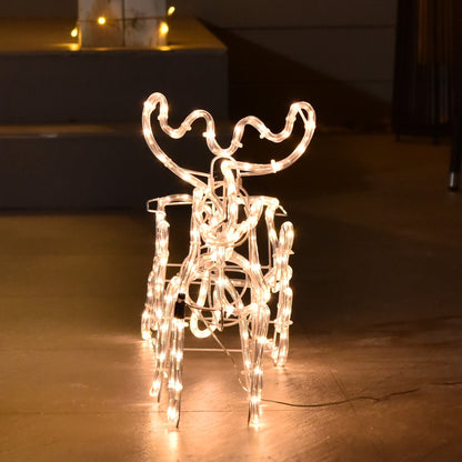 Outdoor LED Reindeer Sleigh Christmas Decoration