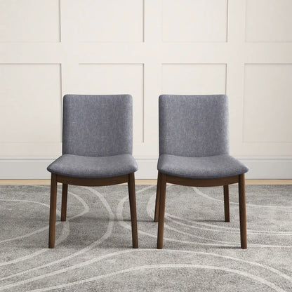 Mid Century Modern Solid Wood Dining Chair Set
