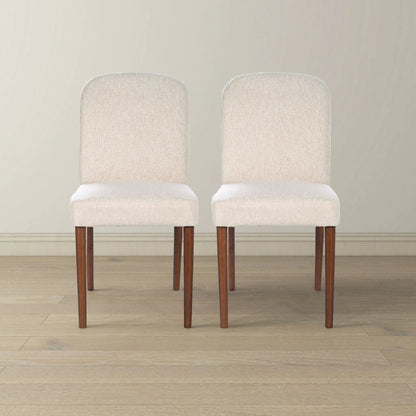 Capri Dining Chair Set of 2 Beige Linen Deluxe