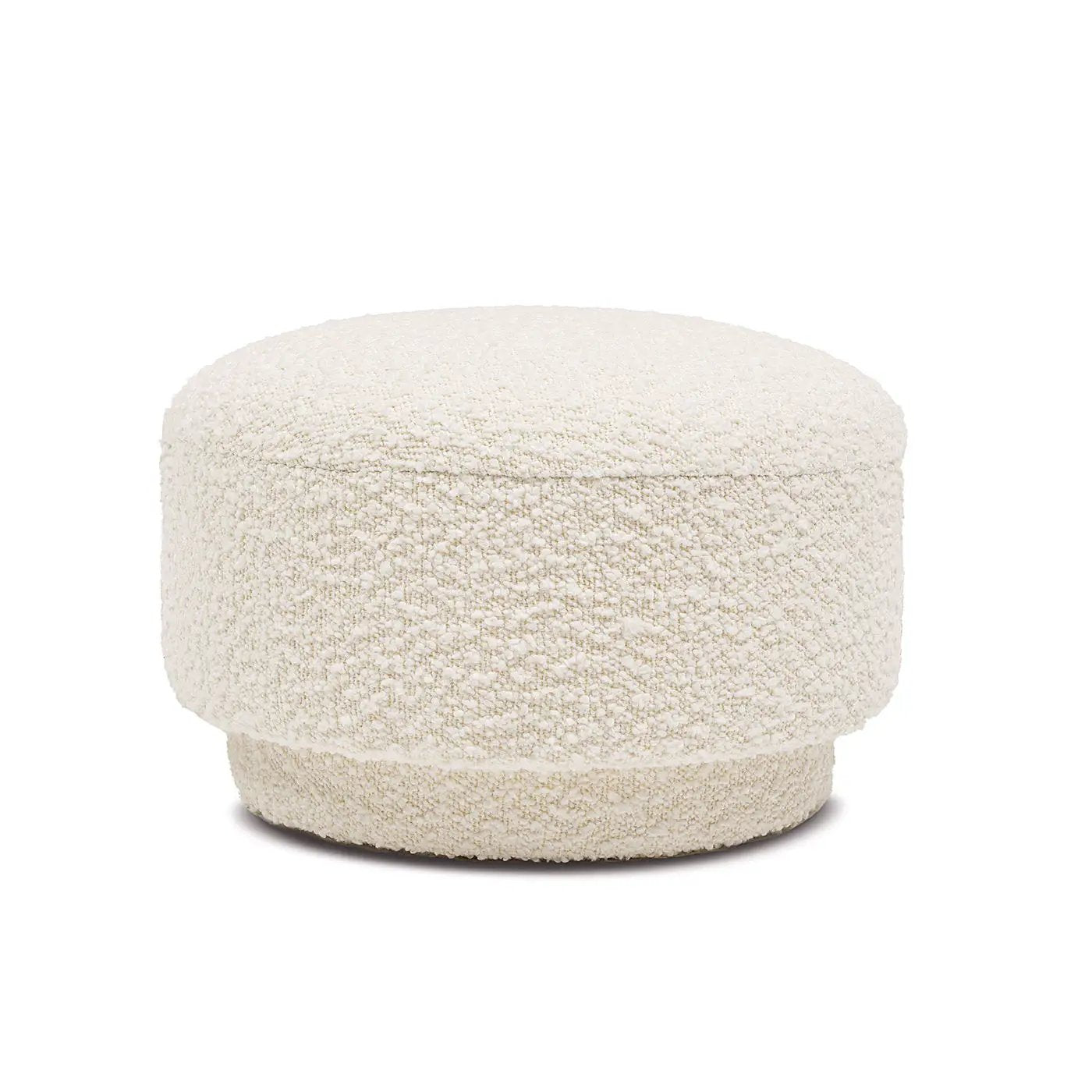 Fuji mushroom footstool ottoman in cream boucle fabric by Unique Piece Furniture on Tampa Home & Garden Store