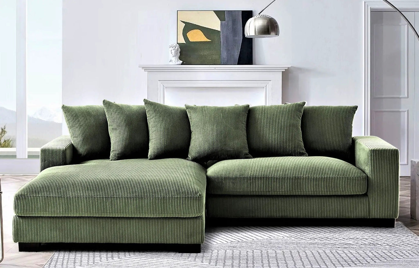 Luxe Oversized 2 Piece Sectional Sofa for Living