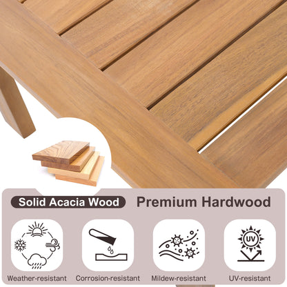 Premium Acacia Wood Two Piece Patio Chat Set