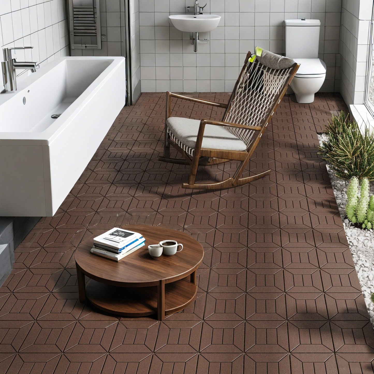 Indoor And Outdoor Interlocking Decking Tiles