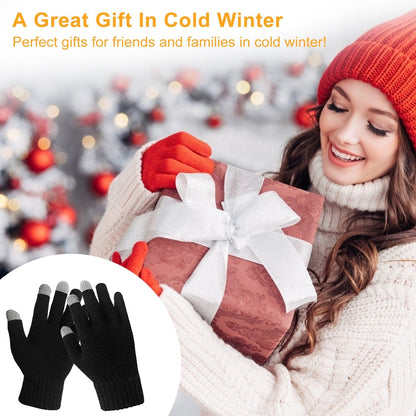 GemGear unisex touch screen gloves, full-finger knit, black with grey touchscreen tips on Tampa Home & Garden Store