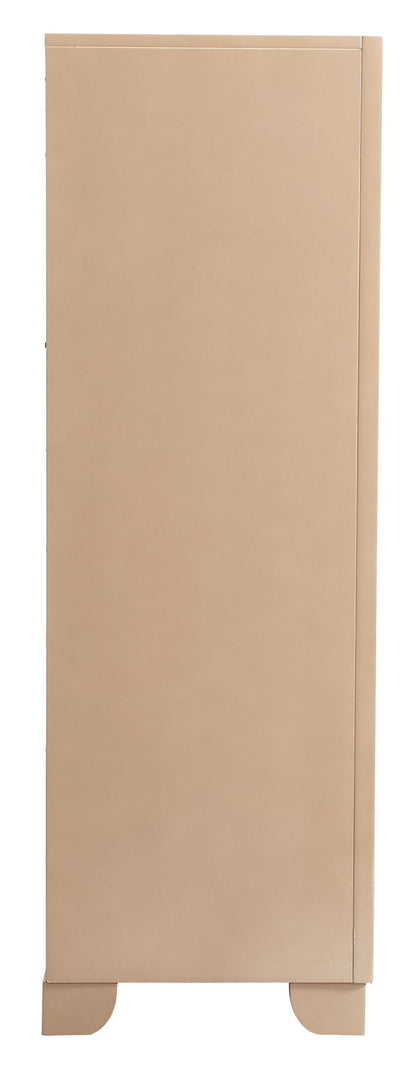 Sleek contemporary storage chest accent table by HouseOfZazla in pearl beige on Tampa Home & Garden Store