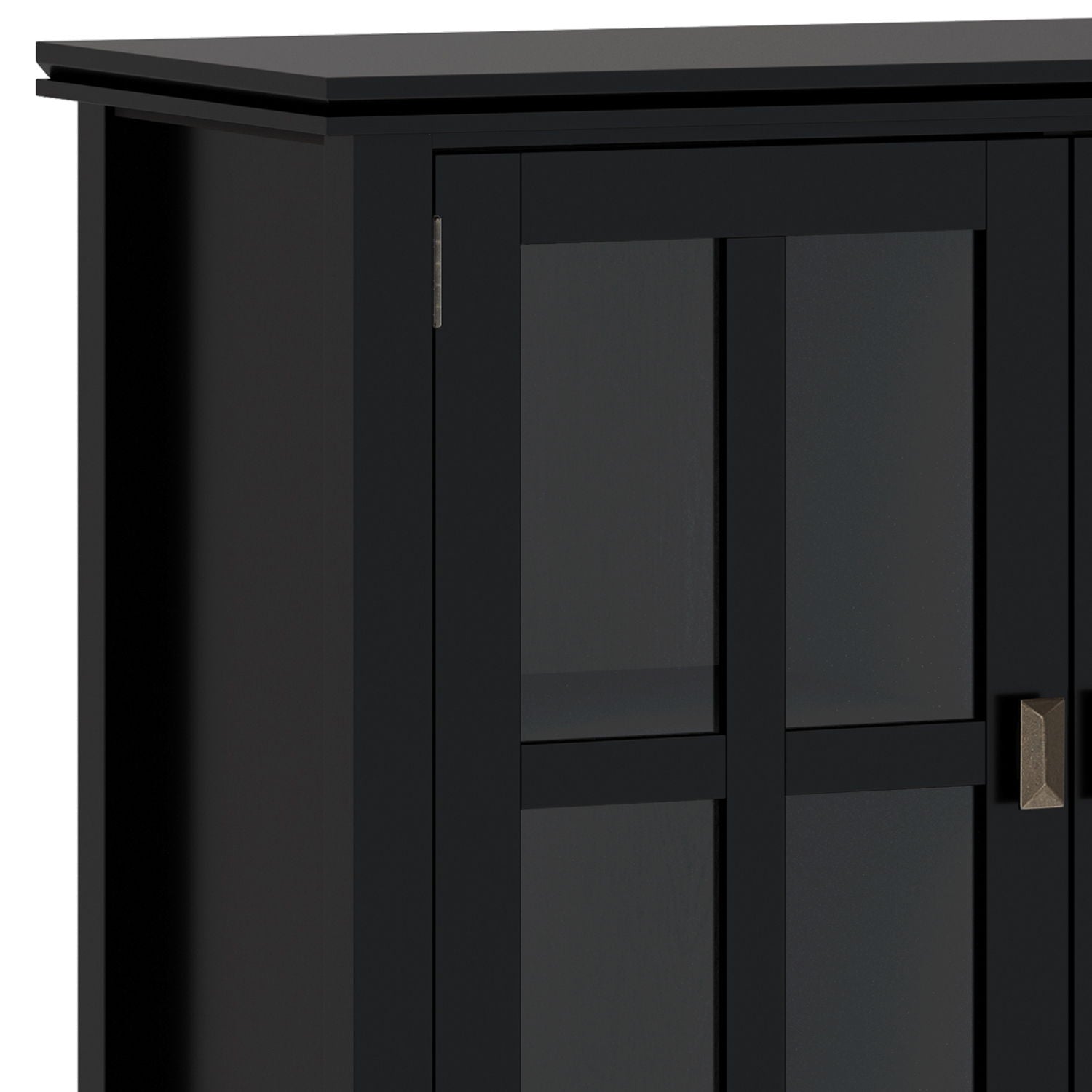 Artisan Handcrafted Wide 4-Door Storage Cabinet, black finish, HouseOfZazla on Tampa Home & Garden Store