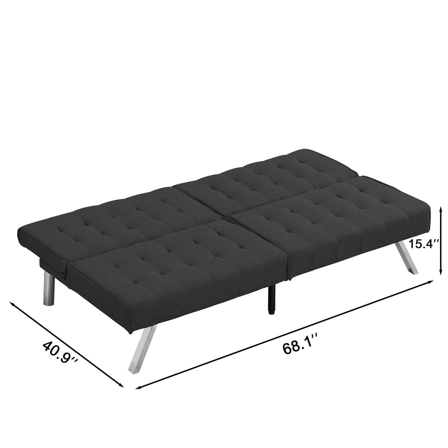 Modern Futon Sofa Bed and Convertible Guest Seat