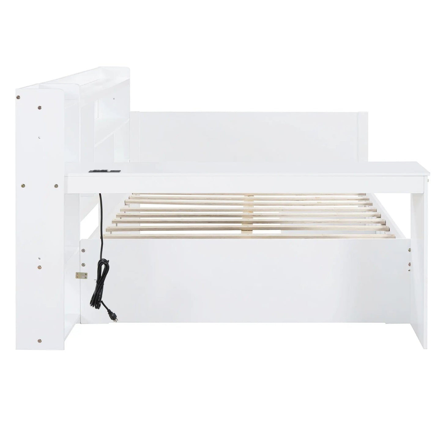 Daybed with desk and storage drawers in white, USB ports, Unique Piece Furniture on Tampa Home & Garden Store