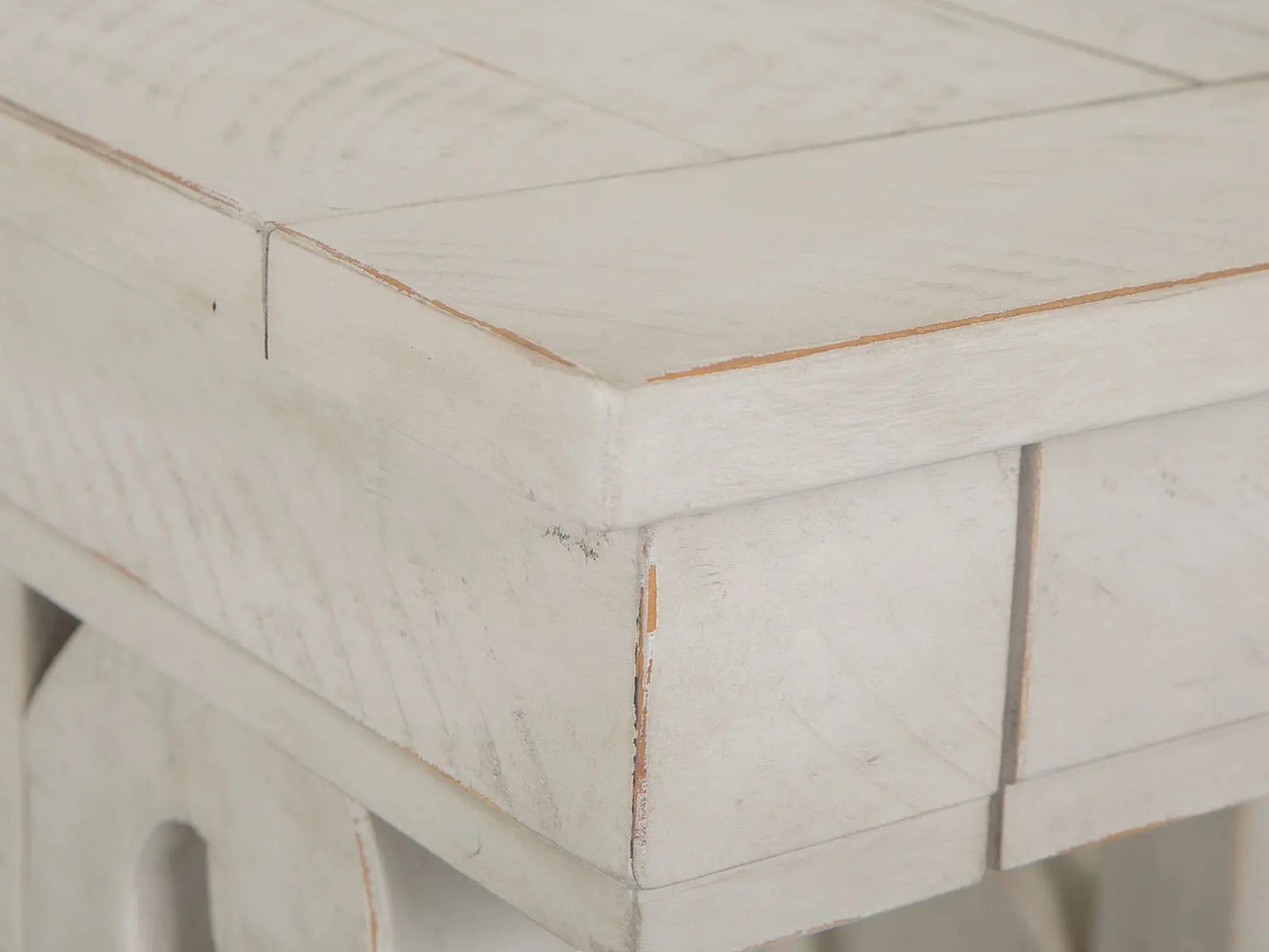 Bronwyn Rectangular End Table in Alabaster